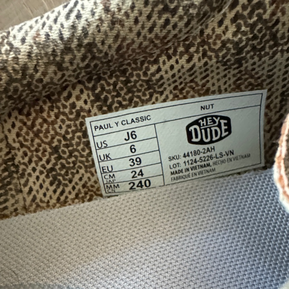 Hey Dude Tan and Brown Youth/Boys Loafers - Picture 6 of 7
